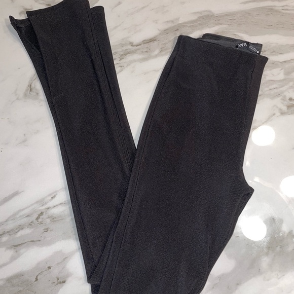 ZARA SLIT LEGGINGS - Picture 1 of 6